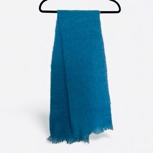 Cushendale Sky Blue Mohair & Wool Woven Scarf